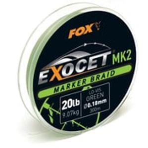 Fox Šňůra Exocet MK2 Marker Braid Green 0,18mm 20lb 300m