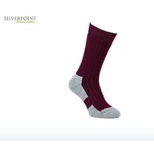 Silverpoint Ponožky All Season Wool Hiker vínová/šedá - 36-38