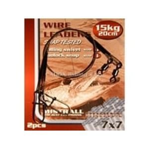 Mistrall Ocelové lanko Wire Leaders 1x7 20cm, 2ks - 15kg