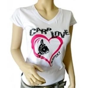 R-Spekt Dámské tričko Carp Love bílé - XL