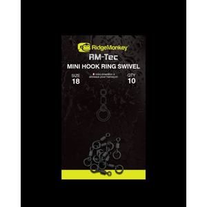 RidgeMonkey Mikroobratlík Mini Hook Ring Swivel 10ks - 18
