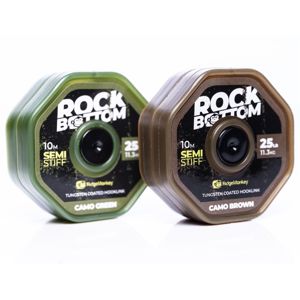 RidgeMonkey Návazcová šňůrka Rock Bottom 10m - Soft coated camo 25lb Zelená