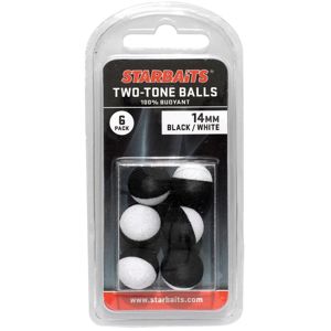 Starbaits Pěnová Nástraha Two Tones Balls 14mm 6ks - černá/bílá