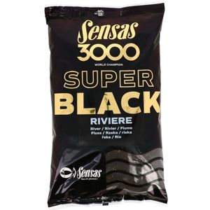 Sensas Krmítková směs 3000 Super Black 1kg - Riviere - Řeka