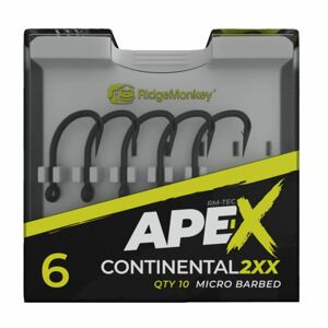 RidgeMonkey Háčky Ape-X Continental 2XX Barbed 10ks - vel. 4