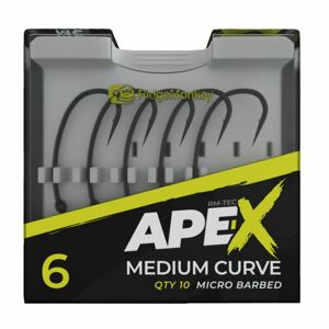 RidgeMonkey Háčky Ape-X Medium Curve Barbed 10ks - vel. 4
