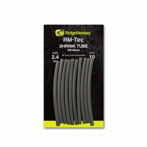 RidgeMonkey Smršťovací hadička RM-Tec Shrink Tube Silt Black 10ks - 2,4mm
