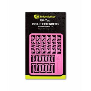 RidgeMonkey Zarážka RM-Tec Boilie Hair Extenders 60+14+14ks - Růžová