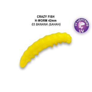 Crazy Fish Umělá Nástraha MF H worm 42mm Barva 3 Sýr