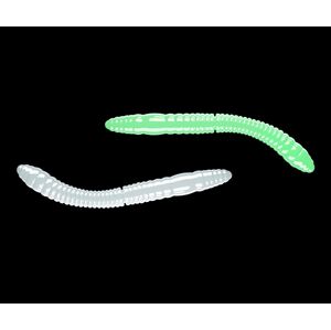 Libra Lures Fatty D’Worm Tournament Glow UV green - 5,5cm 12ks