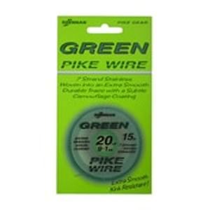 Drennan Ocelové lanko vázací Green pike wire 15m - 28lb 12,7kg