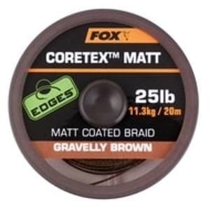 Fox Ztužená šňůrka Edges Coretex Matt 20m - Gravelly Brown 15lb