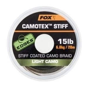 Fox Ztužená šňůrka Camotex Stiff 20m - Light Camo 15lb